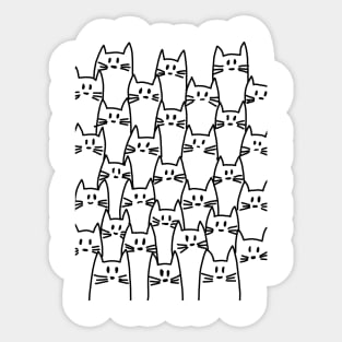 Army of cats Sticker